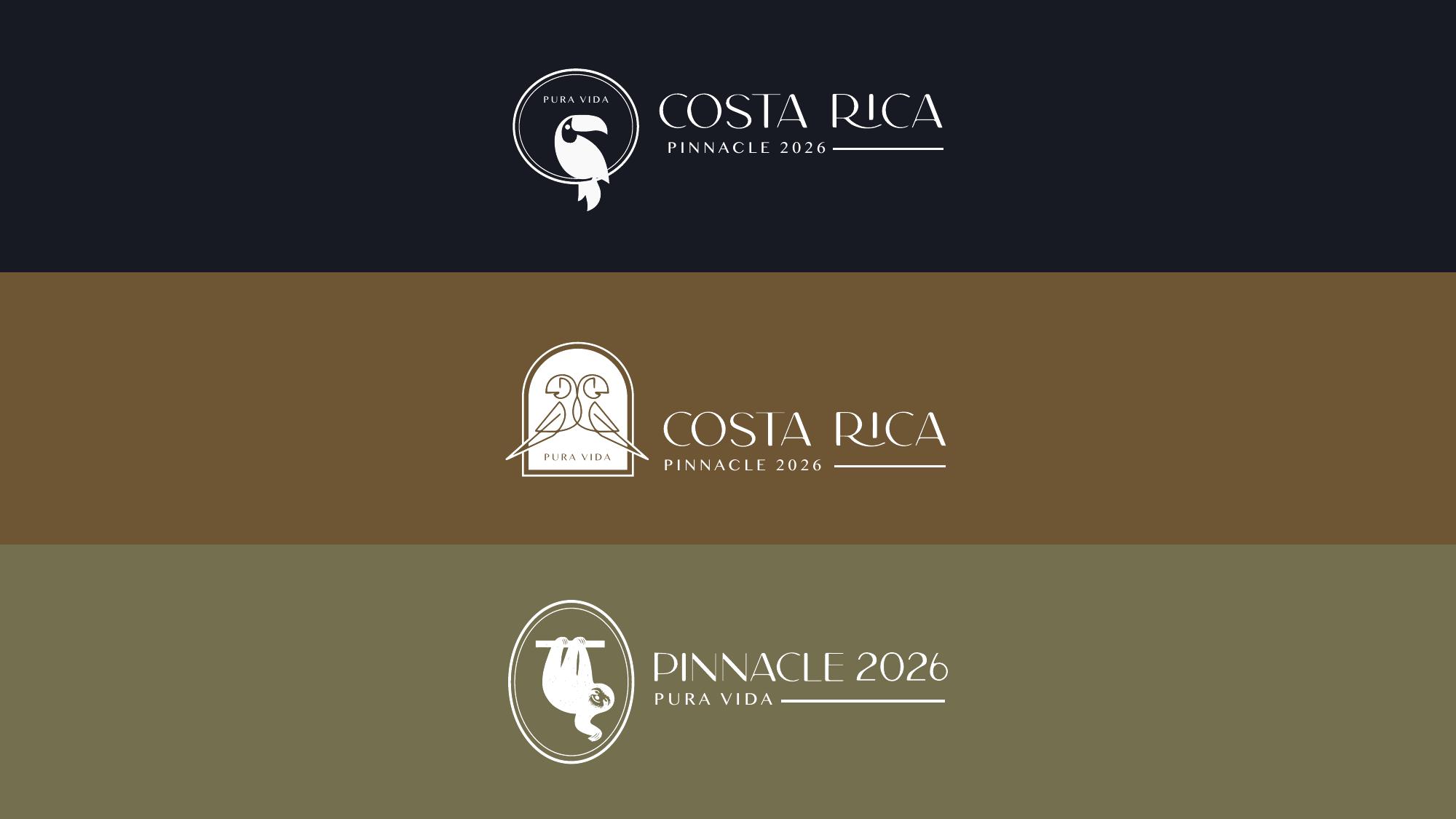 Logo variations on different color backgrounds