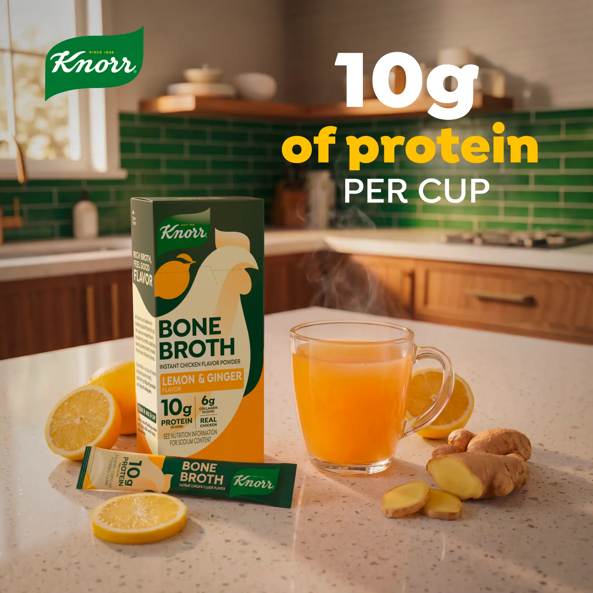 Lemon and ginger Bone Broth adaptations