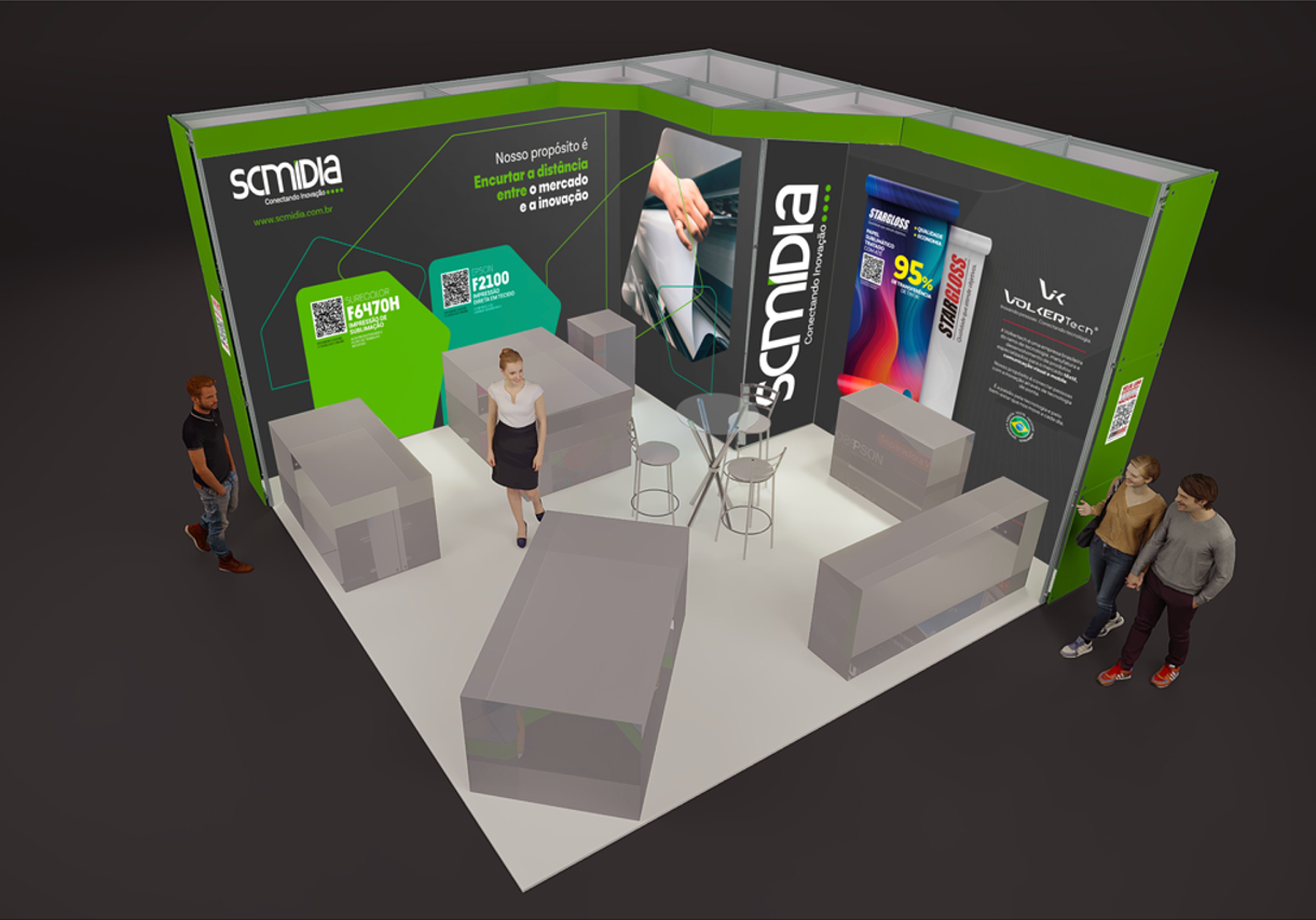 SC Mídia Booth, Stationery, Cards and Button — 1 of 4