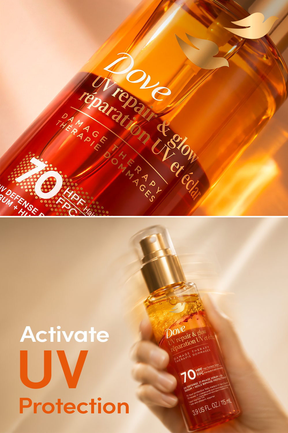 Dove Hair Pinterest Ads — PINTEREST AD — UV PROTECTION