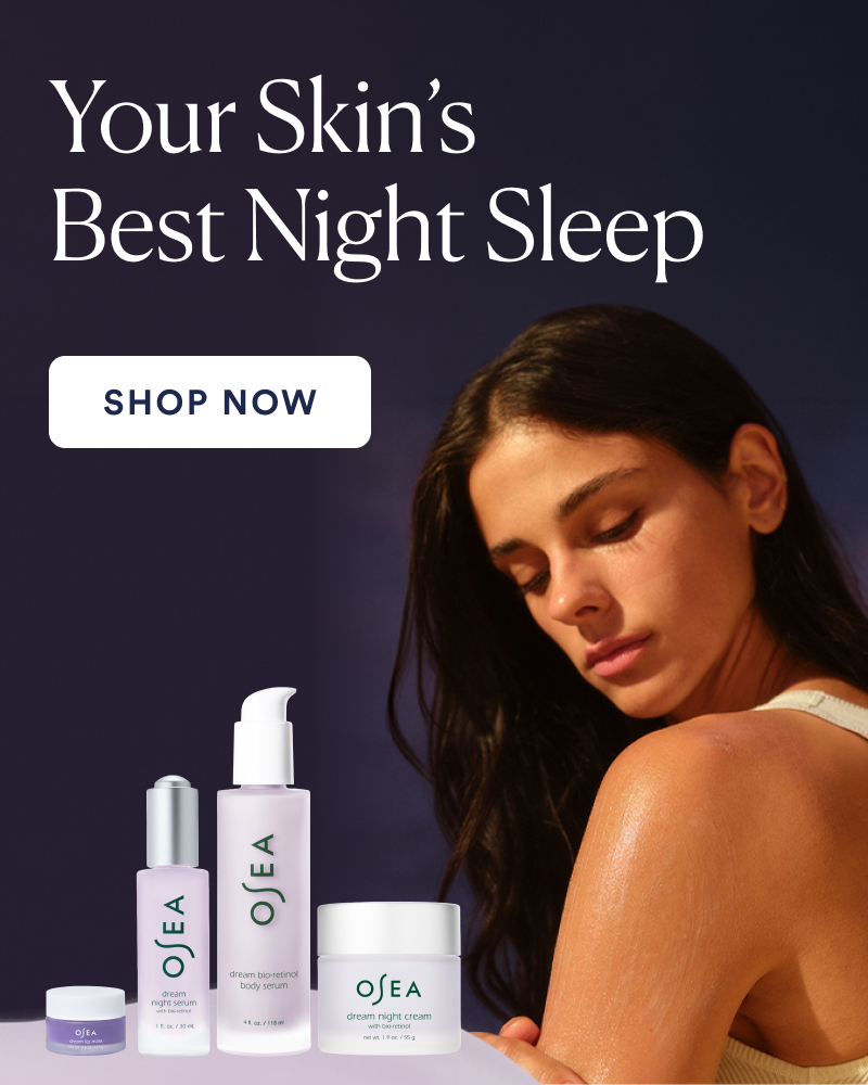Your Skin’s Best Night Sleep homepage banner, mobile version
