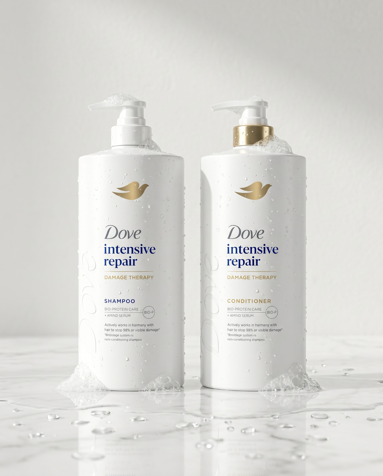 Dove Hair Art Direction & Image Generation — INTENSIVE REPAIR — WATER TAKE