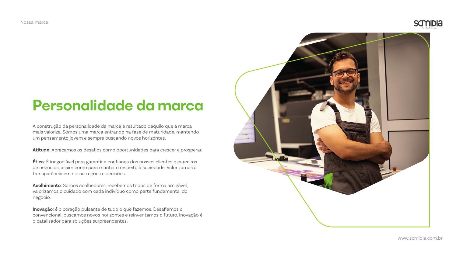Manual page defining the brand personality traits