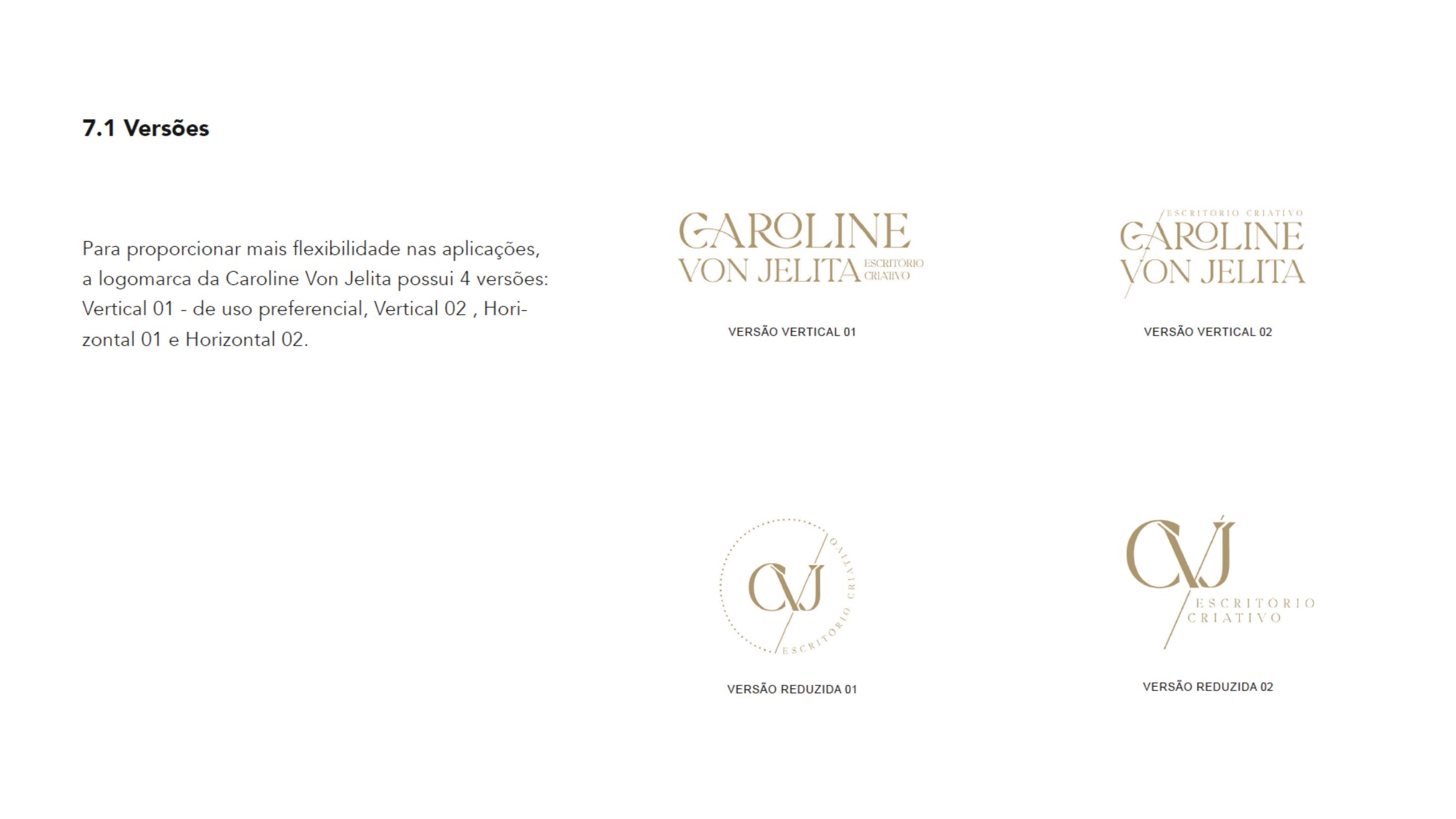 Four approved logo versions: vertical, secondary and reduced monogram marks