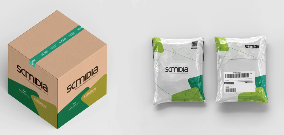 Branded shipping box and e-commerce mailer bags