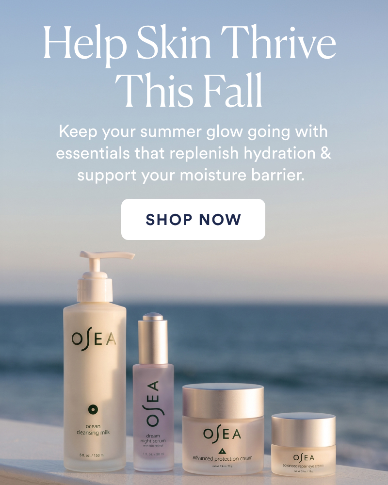 Help Skin Thrive This Fall homepage banner, mobile version